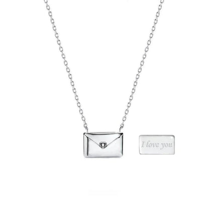 Ketting Envelop Minimalistisch Zirkonia Sieraad Cadeau