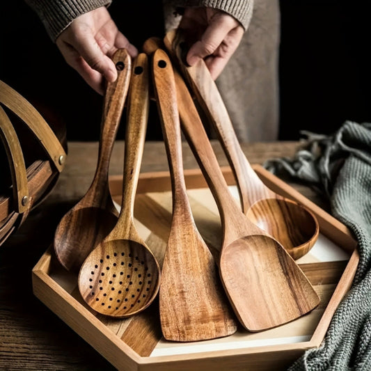 Keukengerei Houten Set Duurzaam Nordic Design Dagelijks Koken