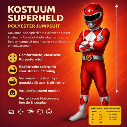 Kinderkostuum Superheld Stretch Jumpsuit Masker Cosplay