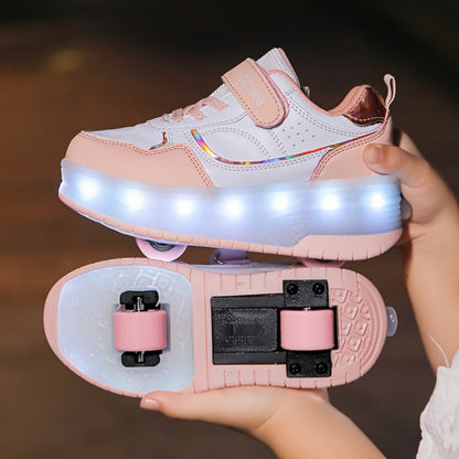 Kinderschoenen Roller Sneakers LED Lichtgevende Wielen