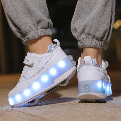 Kinderschoenen Roller Sneakers LED Lichtgevende Wielen