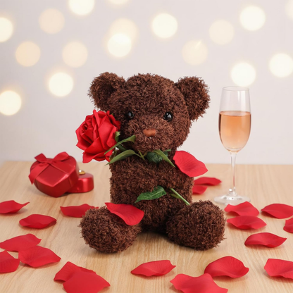 Knuffel Rozenbeer Zachte Pluche Cadeau Romantische Gelegenheden