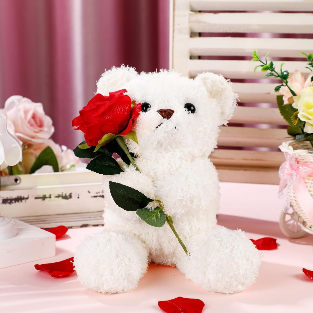 Knuffel Rozenbeer Zachte Pluche Cadeau Romantische Gelegenheden