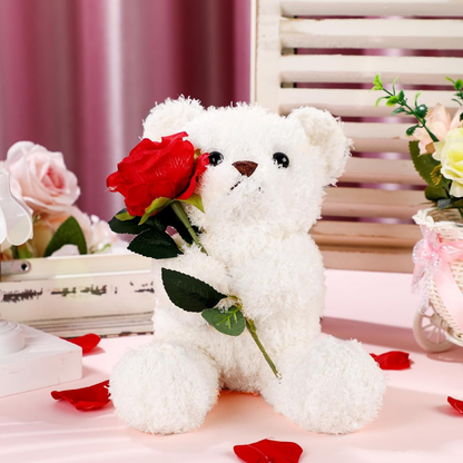 Knuffel Rozenbeer Zachte Pluche Cadeau Romantische Gelegenheden