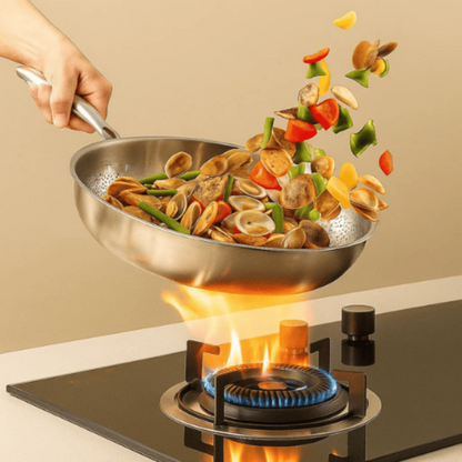 Koekenpan Rvs Inductie Coatingvrij Professioneel Bakken