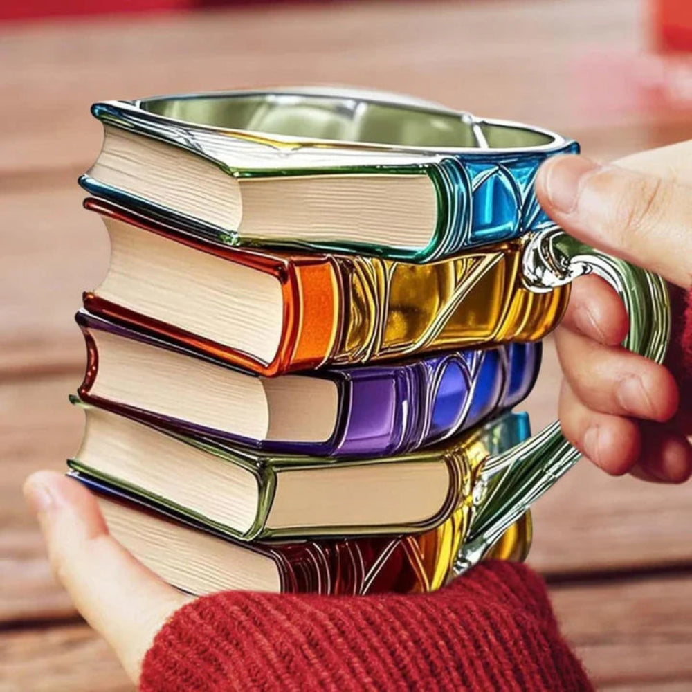Koffiemok Glazen 3D Boek Design Decoratieve Drinkbeker