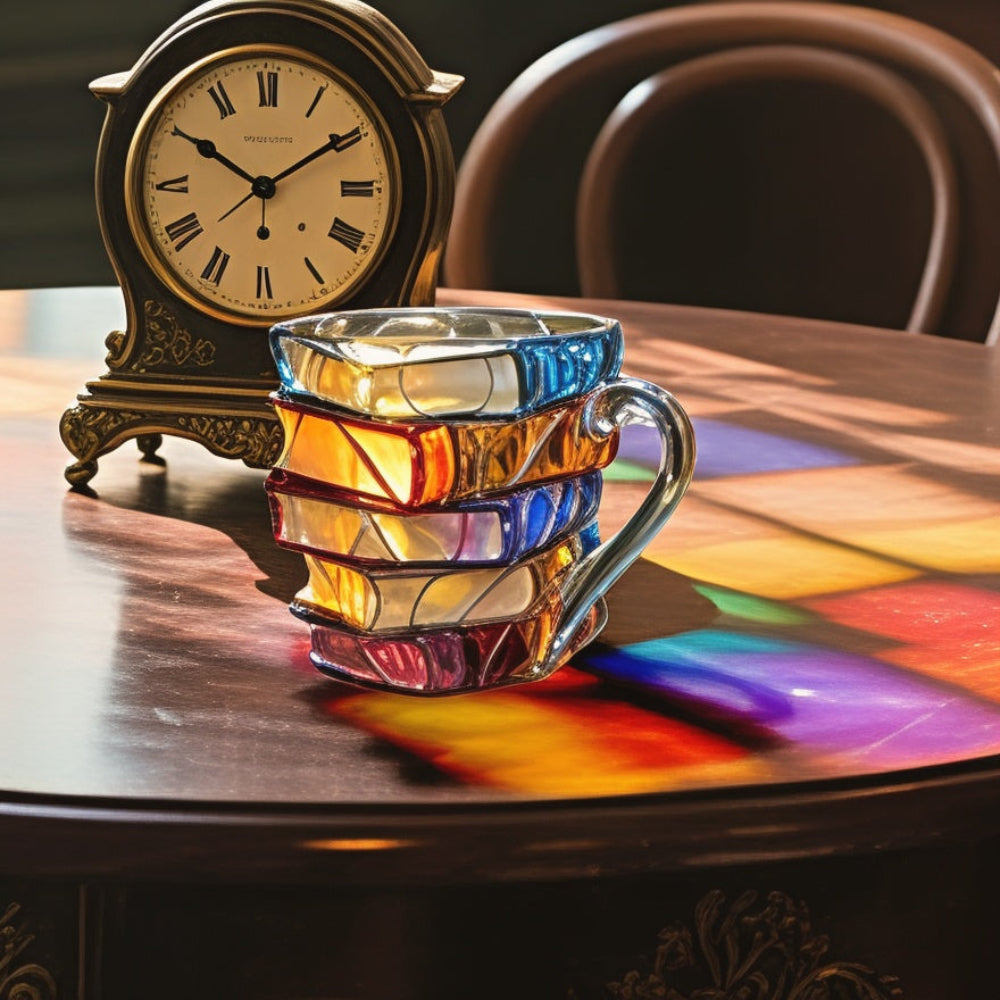 Koffiemok Glazen 3D Boek Design Decoratieve Drinkbeker