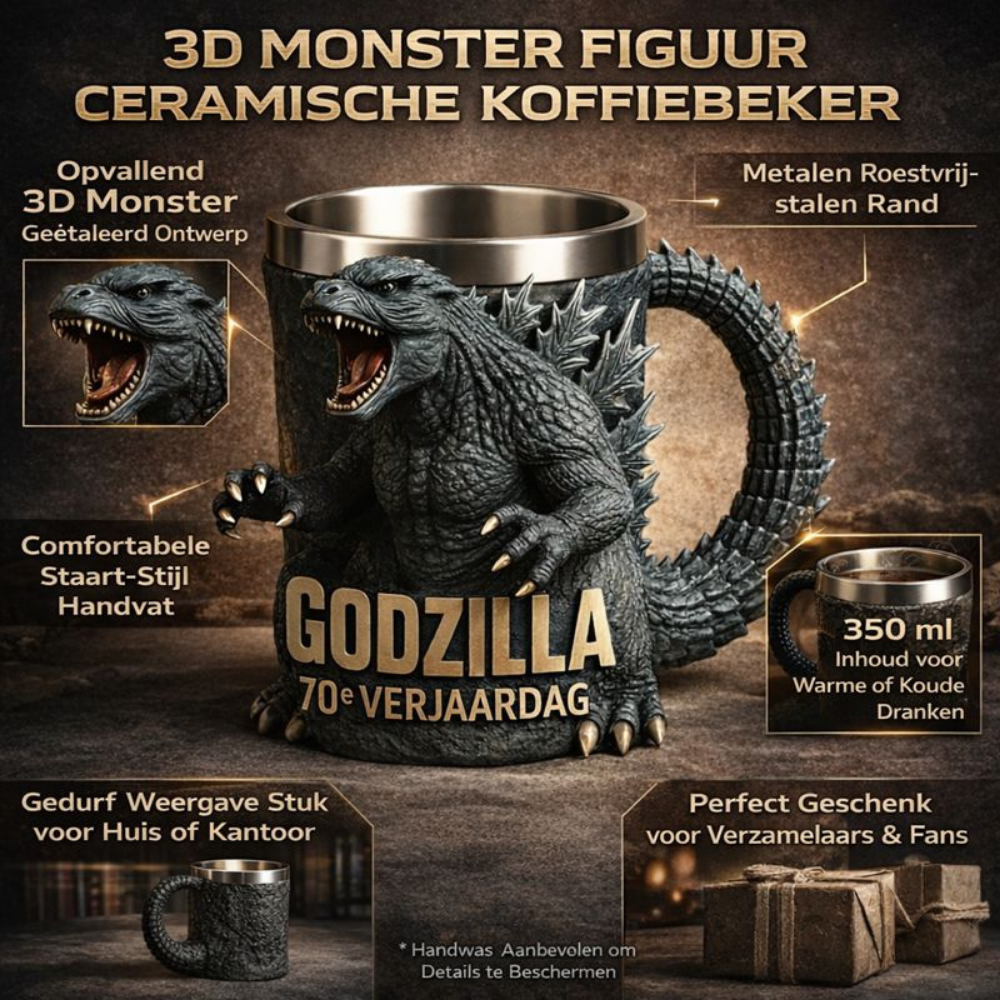 Koffiemok 3D Monster Keramisch Decoratief Drinkgerei