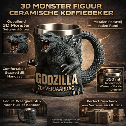 Koffiemok 3D Monster Keramisch Decoratief Drinkgerei