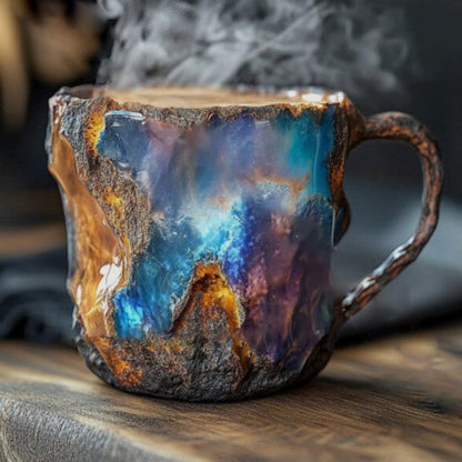 Koffiemok Keramiek Kristal Design Handgemaakt voor Warme Dranken