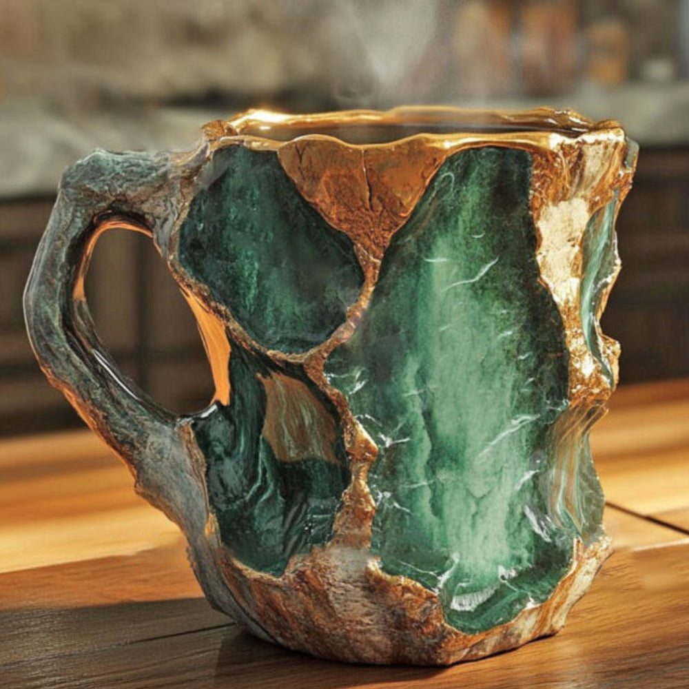 Koffiemok Keramiek Kristal Design Handgemaakt voor Warme Dranken