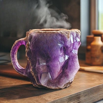 Koffiemok Keramiek Kristal Design Handgemaakt voor Warme Dranken