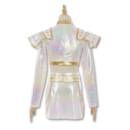 Kostuum Kpop Holografisch Polyester Dans Outfit