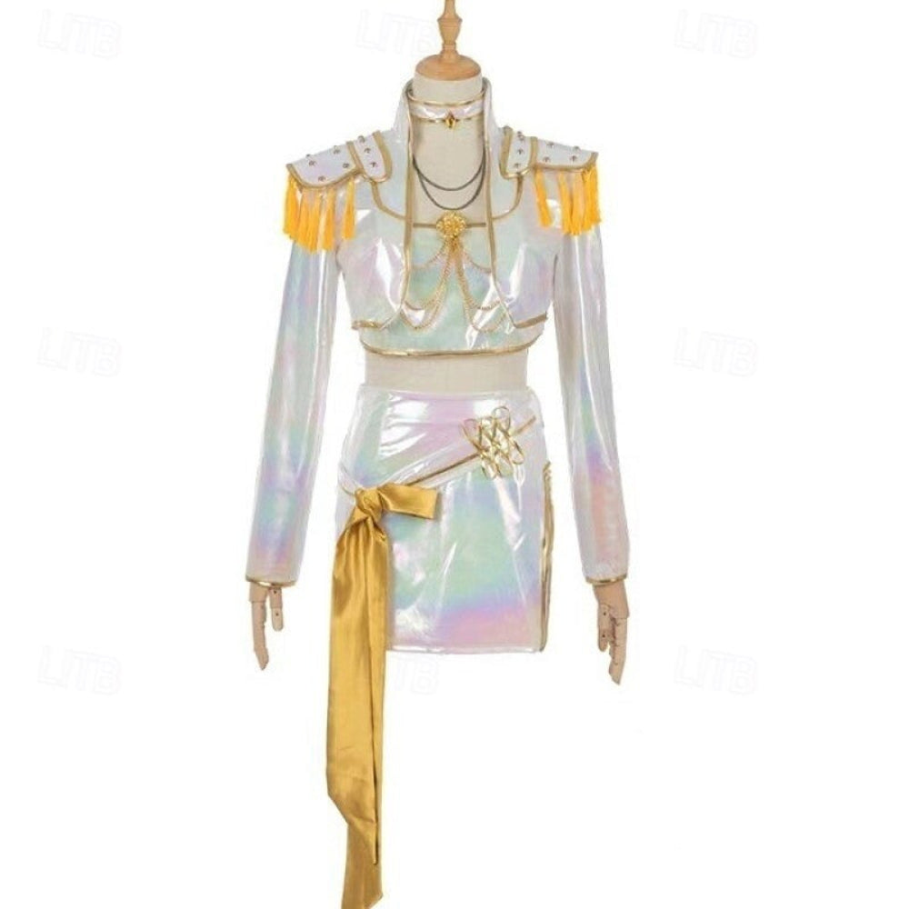 Kostuum Kpop Holografisch Polyester Dans Outfit