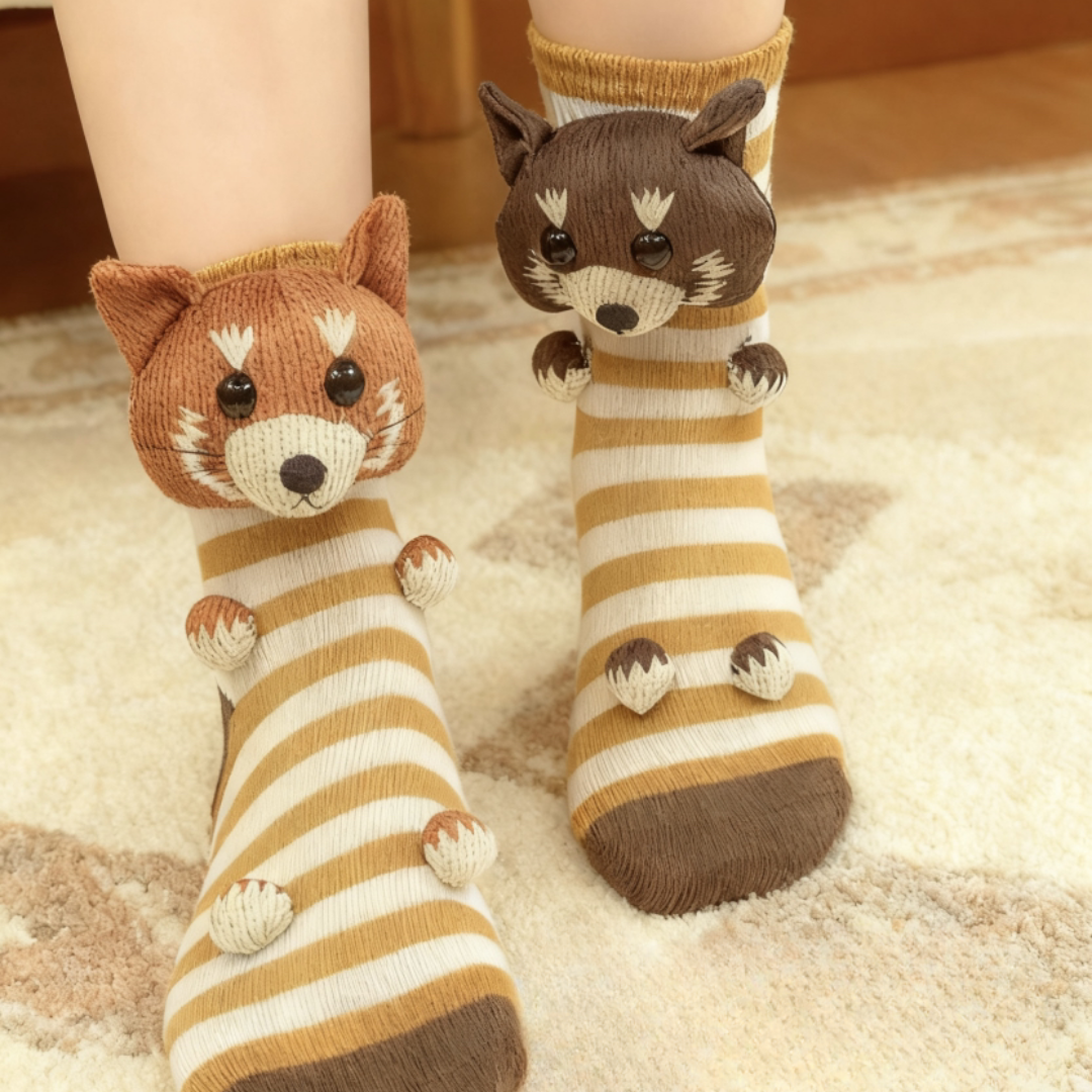 Kuschelsokken Unisex Warm Antislip 3D Dierdesign