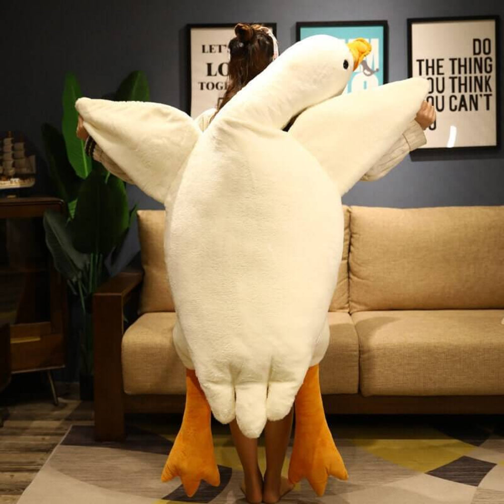 Kussen Pluche Knuffel Gans Zacht Groot Slaapkussen Katoen