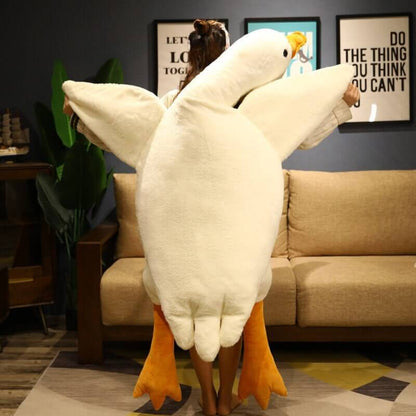 Kussen Pluche Knuffel Gans Zacht Groot Slaapkussen Katoen