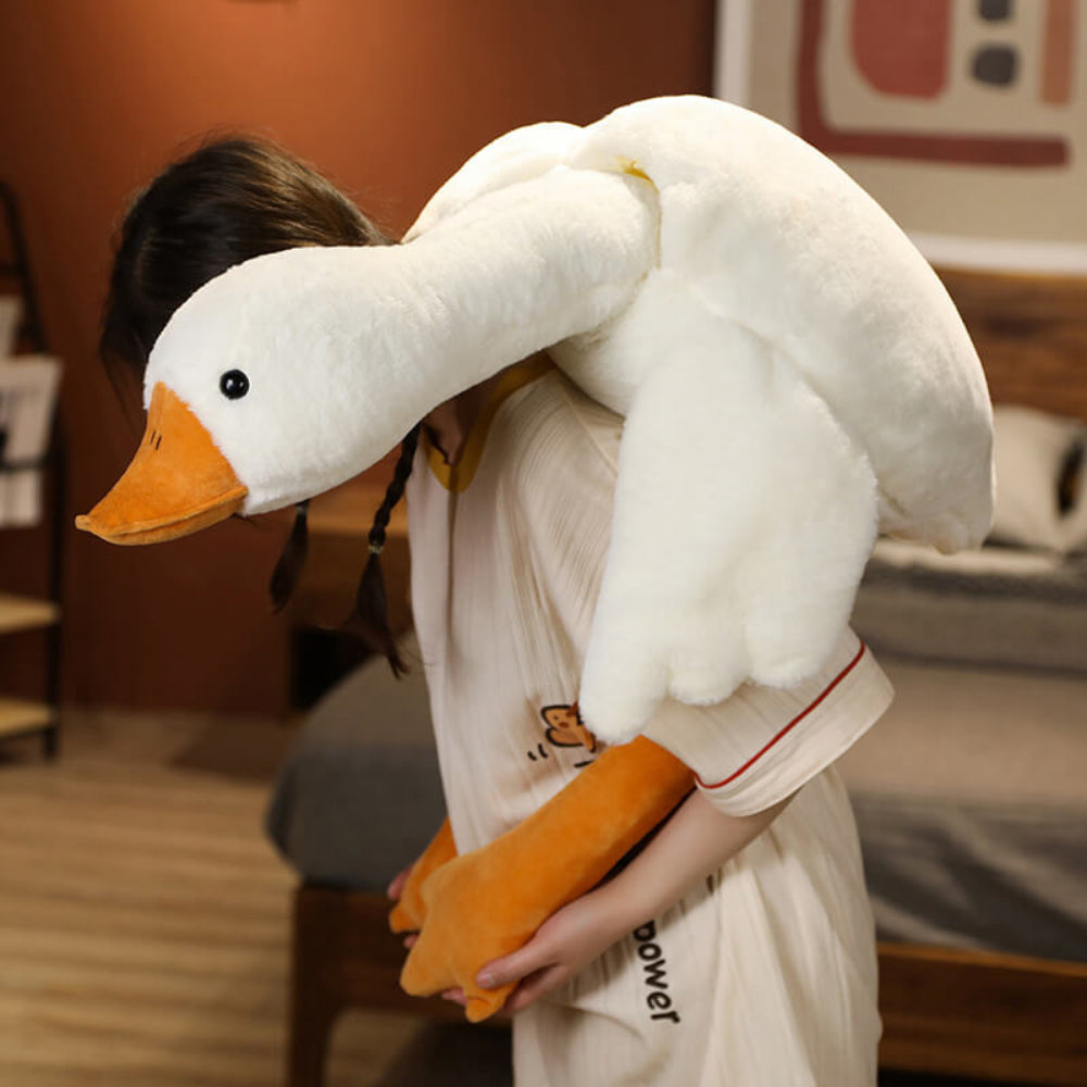 Kussen Pluche Knuffel Gans Zacht Groot Slaapkussen Katoen