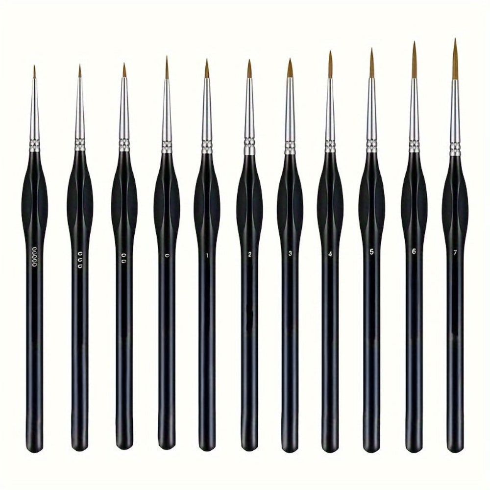 Kwasten Set Detail Schilderen Synthetisch Hout