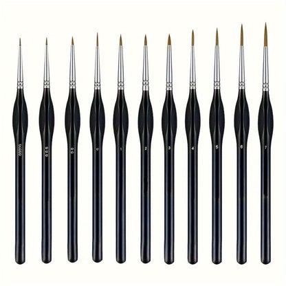 Kwasten Set Detail Schilderen Synthetisch Hout