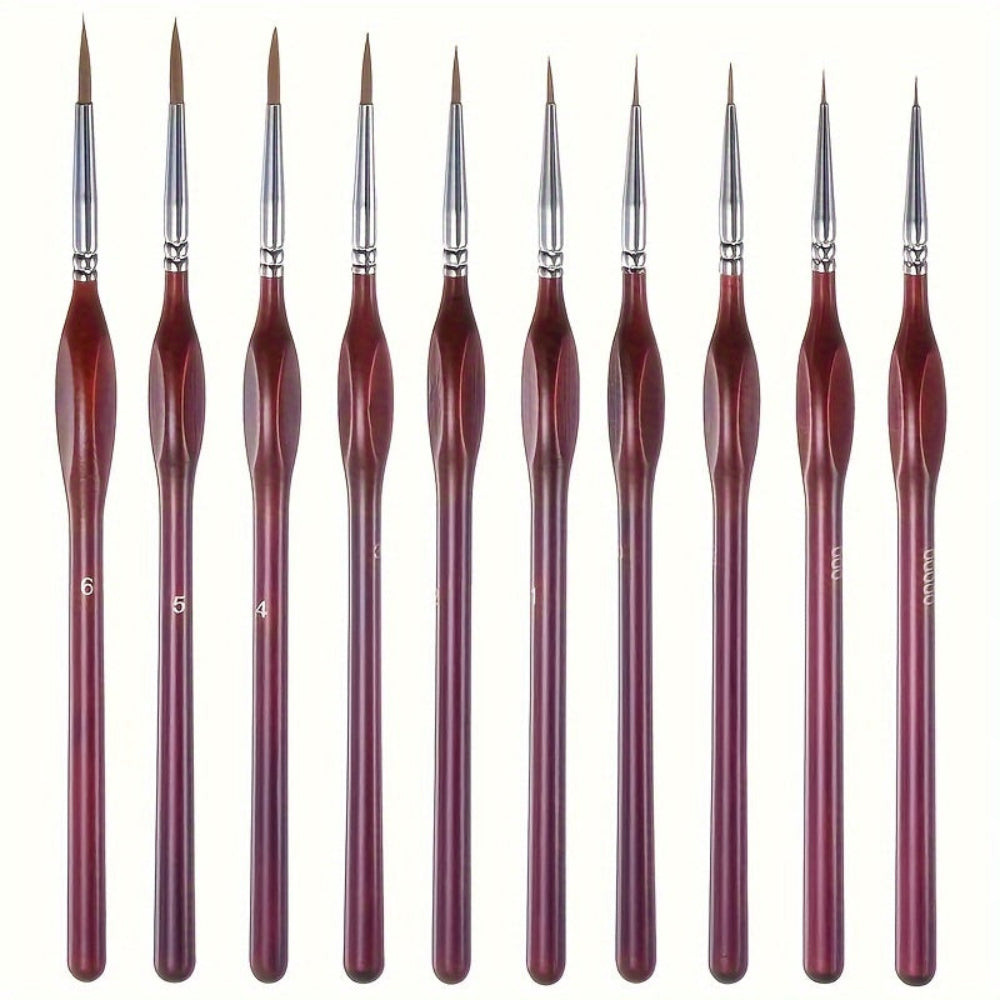 Kwasten Set Detail Schilderen Synthetisch Hout