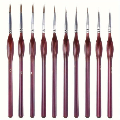Kwasten Set Detail Schilderen Synthetisch Hout