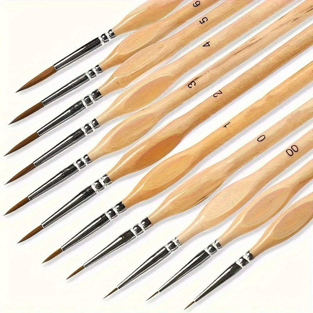 Kwasten Set Detail Schilderen Synthetisch Hout