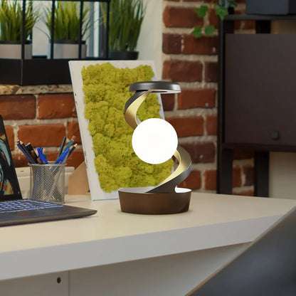 SwirlSphere Glow Tafel Lamp met Gebaarbediening