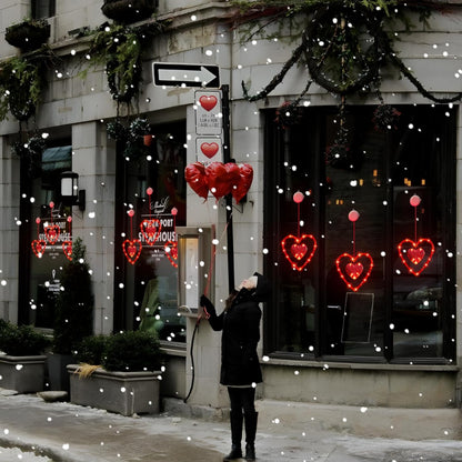LED Lichtsnoer Valentijn Decoratie Hartvormige Raamverlichting