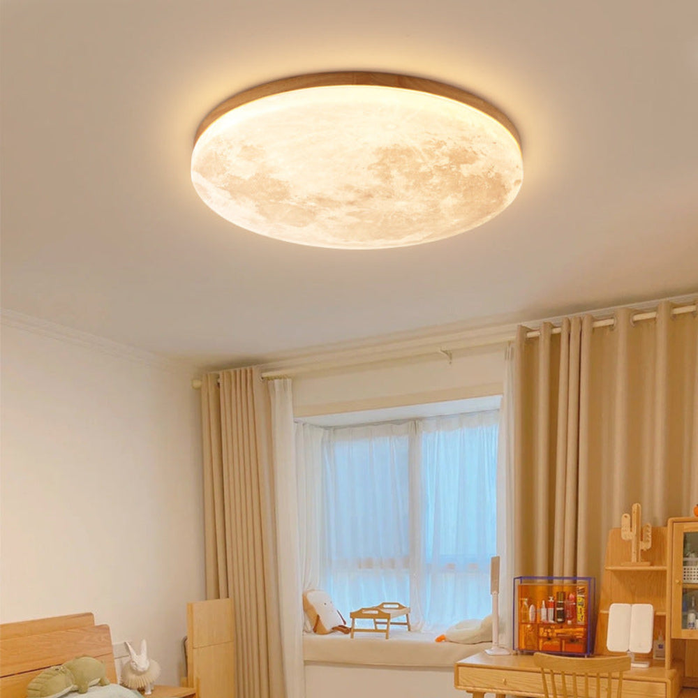 Plafondlamp LED Rond Modern Hout Acryl Woonkamer