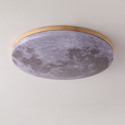 Plafondlamp LED Rond Modern Hout Acryl Woonkamer