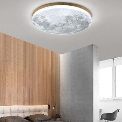 Plafondlamp LED Rond Modern Hout Acryl Woonkamer