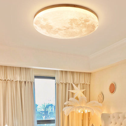 Plafondlamp LED Rond Modern Hout Acryl Woonkamer