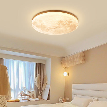 Plafondlamp LED Rond Modern Hout Acryl Woonkamer