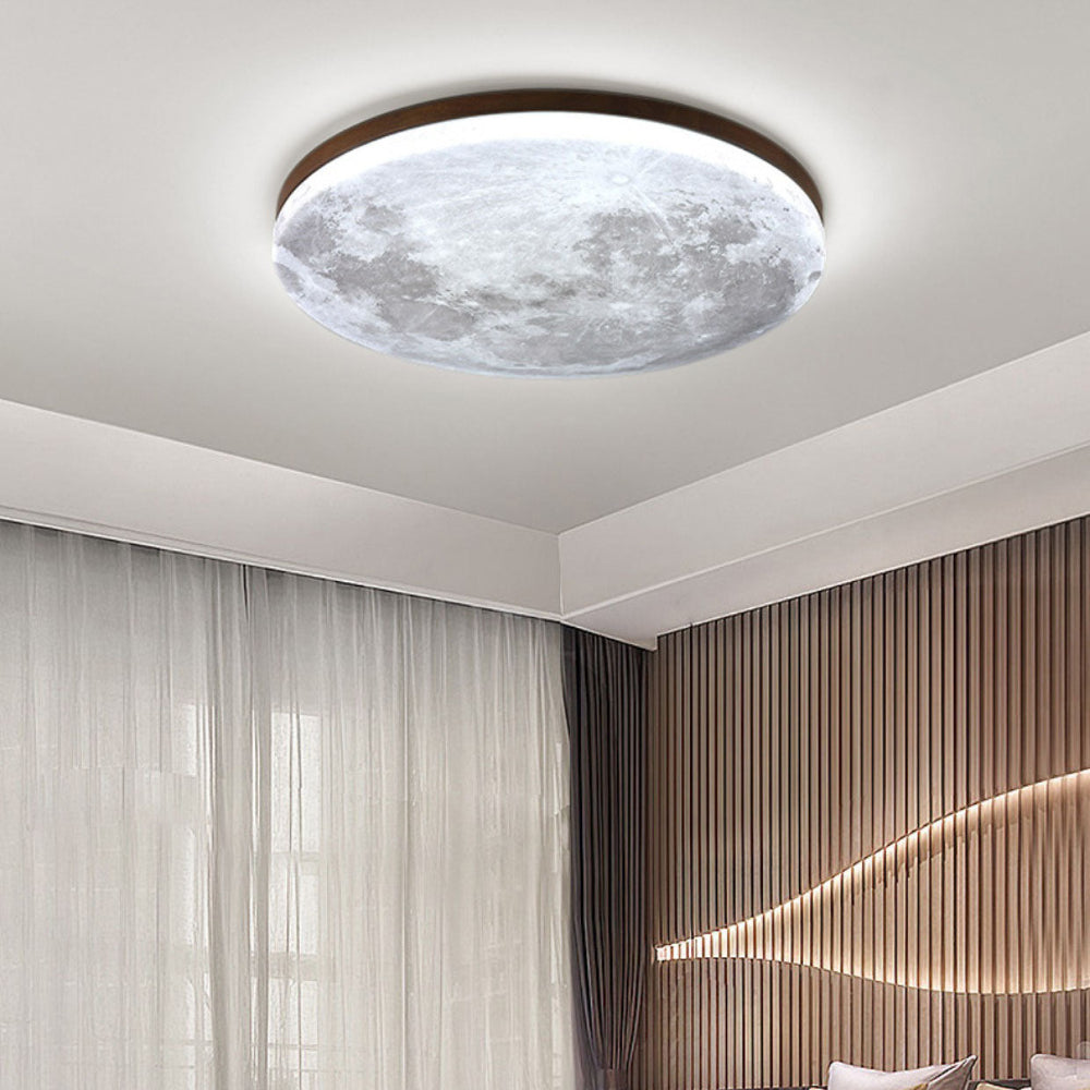 Plafondlamp LED Rond Modern Hout Acryl Woonkamer