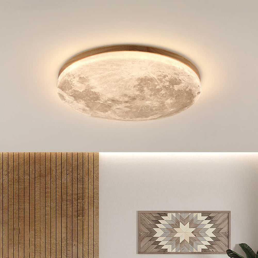 Plafondlamp LED Rond Modern Hout Acryl Woonkamer