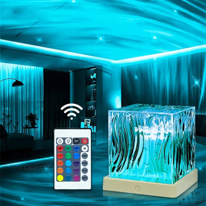 LED Tafellamp Kristal Aurora RGB Watergolven Sfeerverlichting