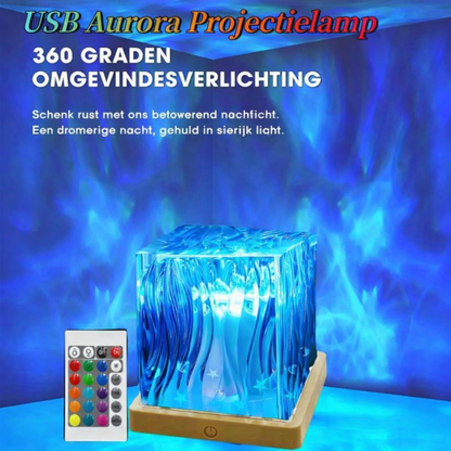 LED Tafellamp Kristal Aurora RGB Watergolven Sfeerverlichting