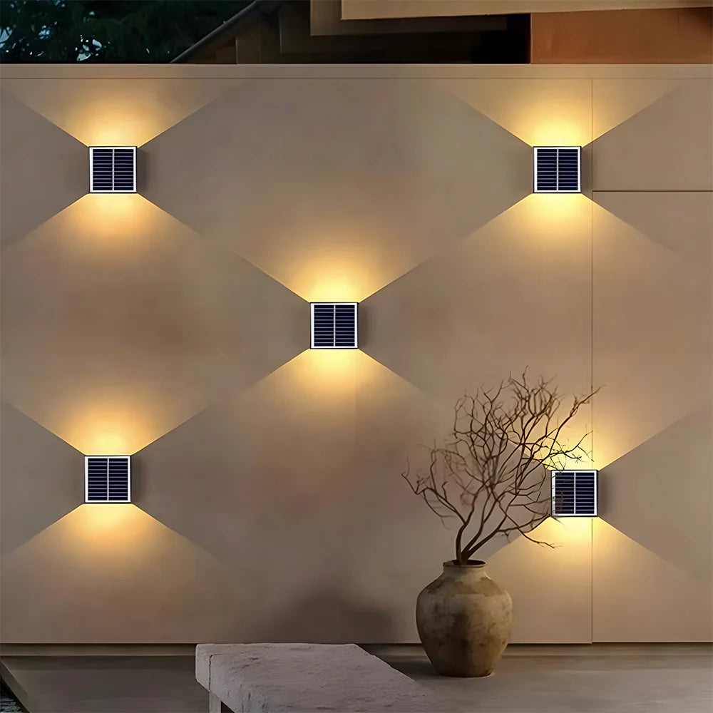 SolarGlow Vierkante Tuin Wandlampen