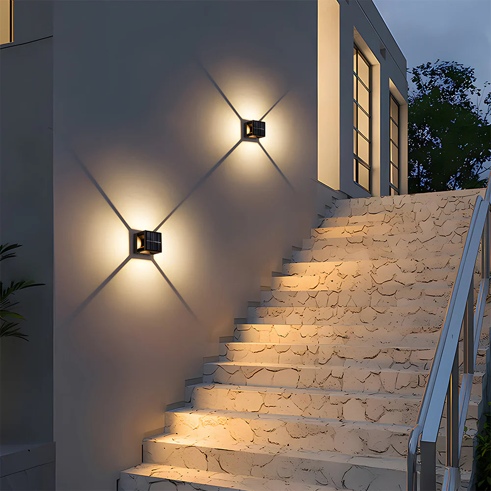 SolarGlow Vierkante Tuin Wandlampen