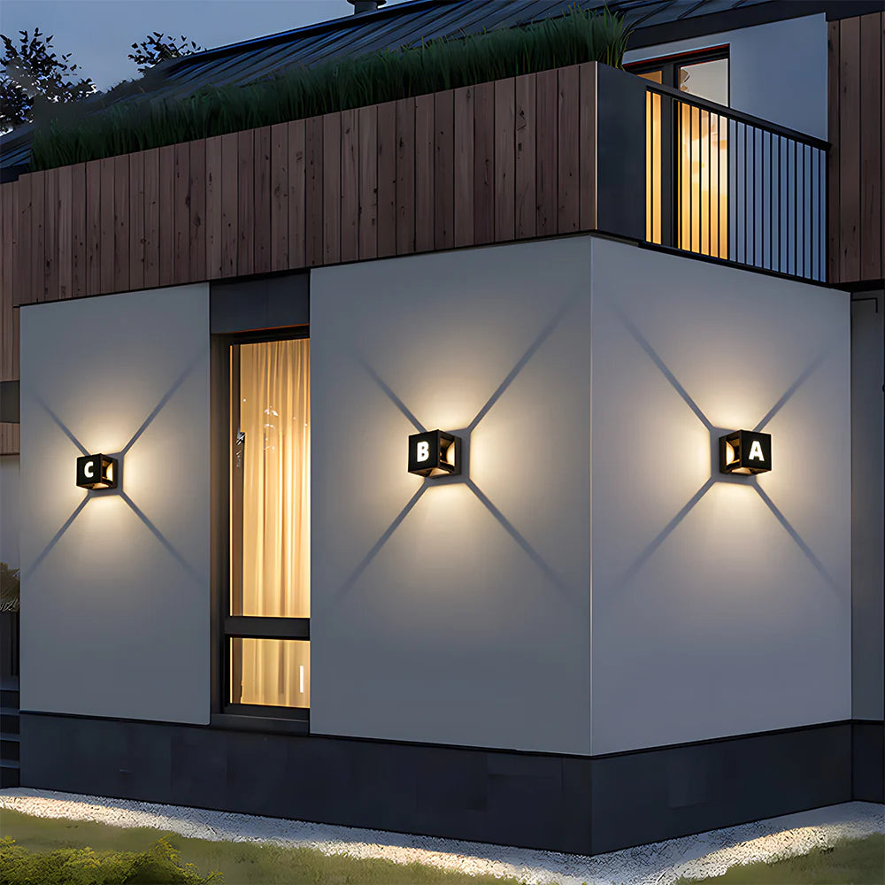 SolarGlow Vierkante Tuin Wandlampen