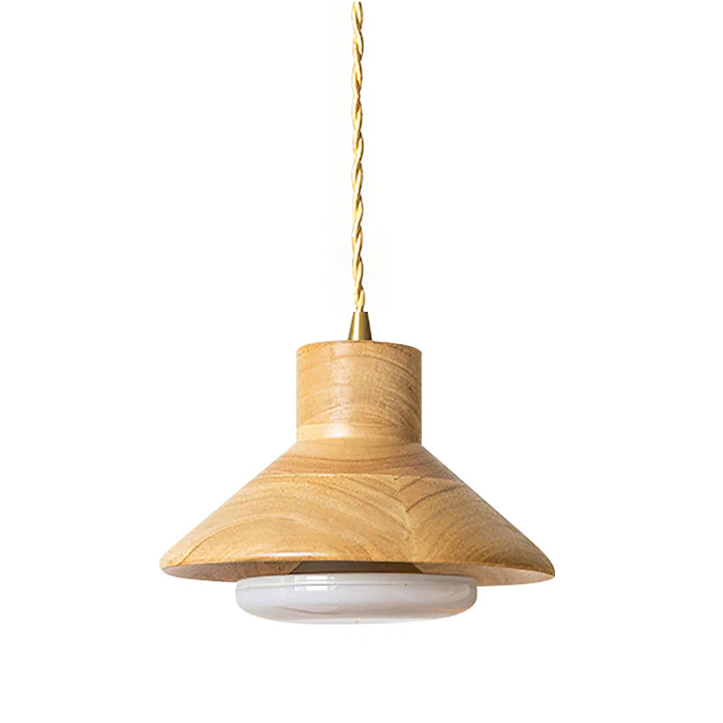 Moderne Hout Natuurlijke Warmte Hanglamp