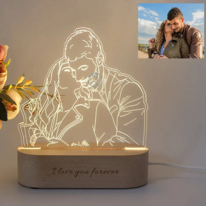 Led Lamp Acryl Foto Nachtlamp Romantisch Licht Decoratie