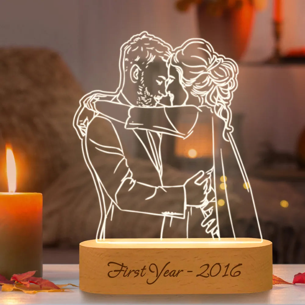 Led Lamp Acryl Foto Nachtlamp Romantisch Licht Decoratie