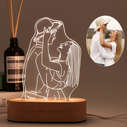 Led Lamp Acryl Foto Nachtlamp Romantisch Licht Decoratie