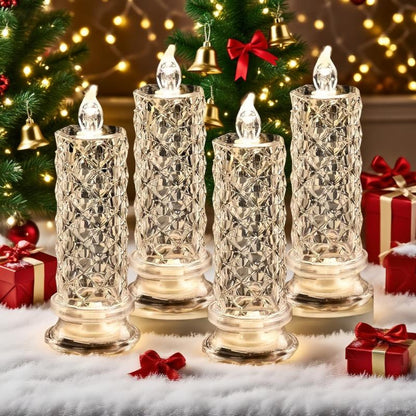 Ledkaarsen Kristal Decoratieve Tafellampen Warm Licht Binnen