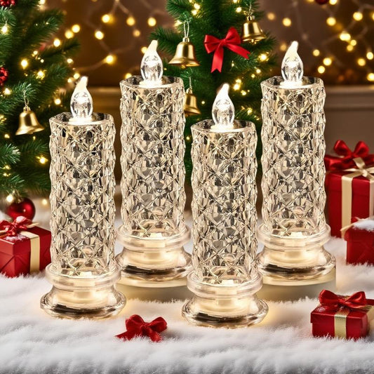 Ledkaarsen Kristal Decoratieve Tafellampen Warm Licht Binnen
