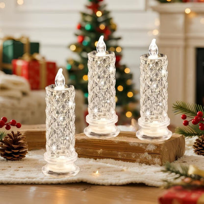 Ledkaarsen Kristal Decoratieve Tafellampen Warm Licht Binnen