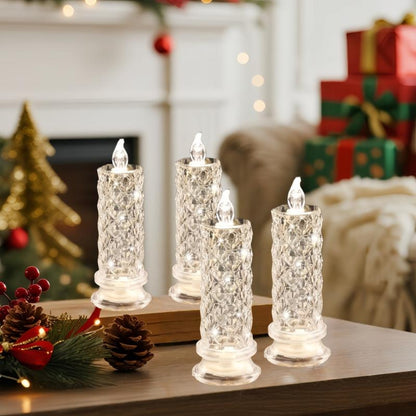 Ledkaarsen Kristal Decoratieve Tafellampen Warm Licht Binnen