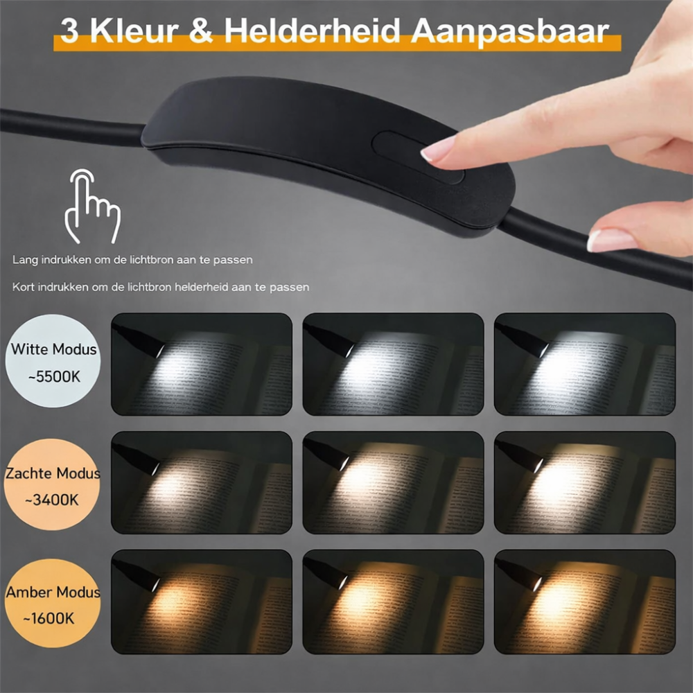 Leeslamp Neklamp LED Draadloos Flexibele Hals Lamp